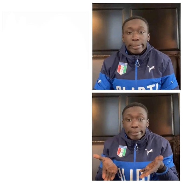 Khaby Lame Shrug blank meme template