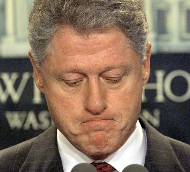 Sad Bill Clinton blank meme template