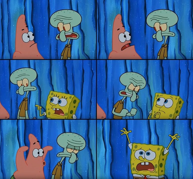 Stop It Patrick You're Scaring Him meme template