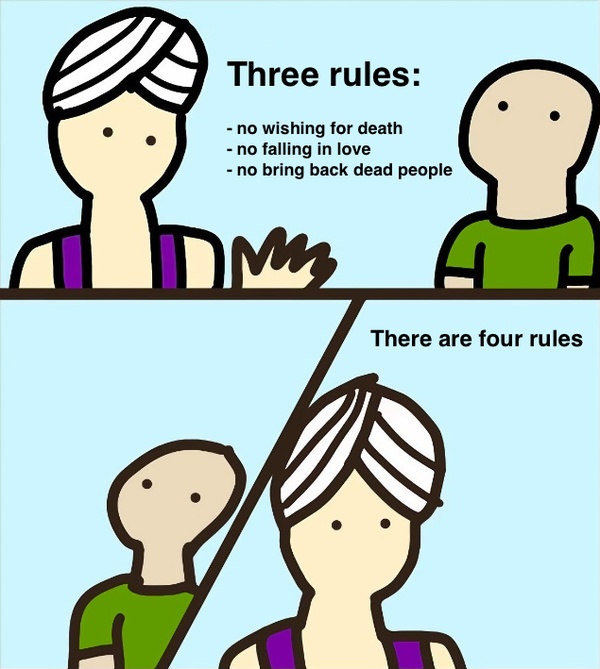 Genie Rules blank meme template