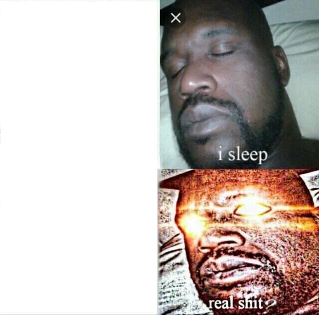 Sleeping Shaq blank meme template