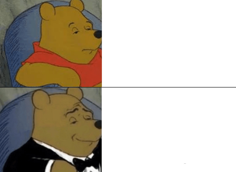 Tuxedo Winnie The Pooh blank meme template