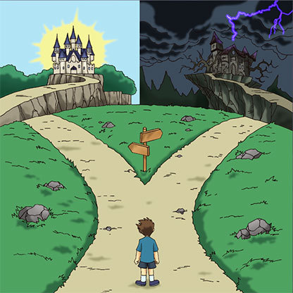 Two Paths blank meme template