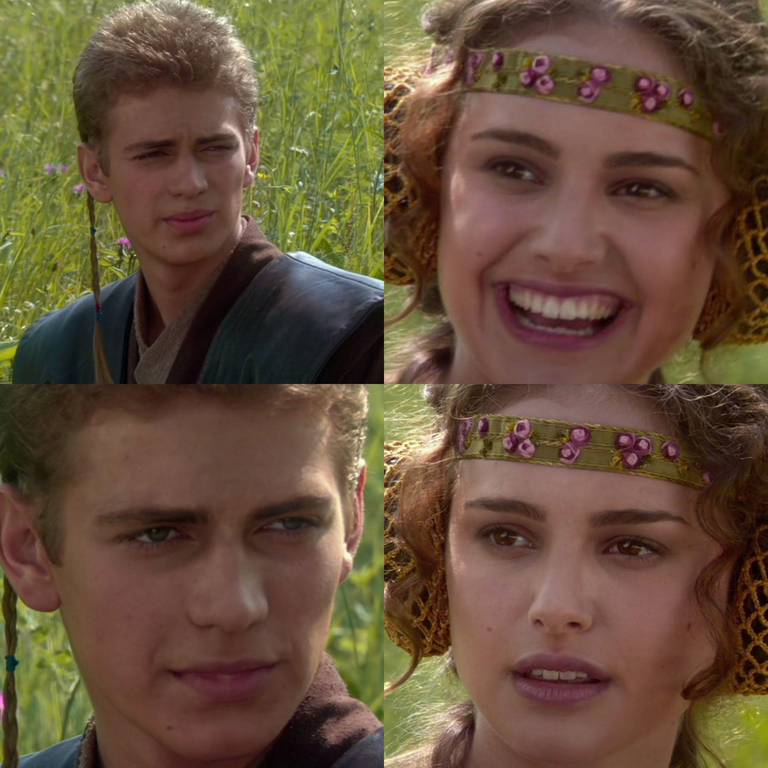 Anakin Padme 4 Panel blank meme template